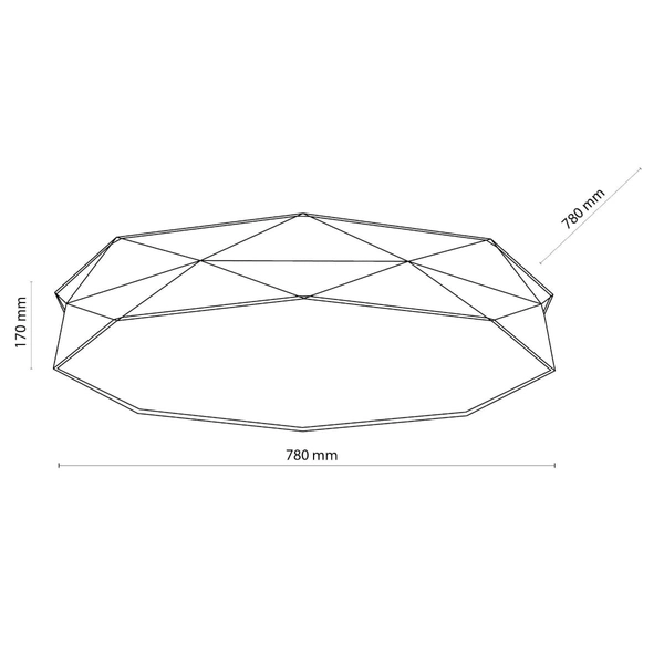 Okrągła lampa sufitowa Kantoor 4225 TK Lighting geometryczna biała