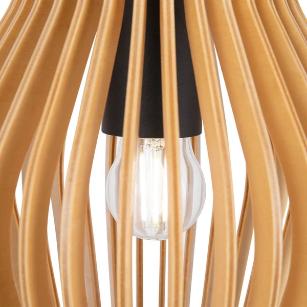 Wisząca lampa Roots MOD191PL-01W Maytoni naturalna eco czarna beżowa