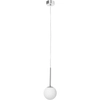 LAMPA wisząca LAMIA 11035103 Kaspa modernistyczna OPRAWA szklana ZWIS kula ball chrom biała