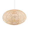 Drewniana lampa wisząca Rattan 11154 japandi cage siatka metalowa biała