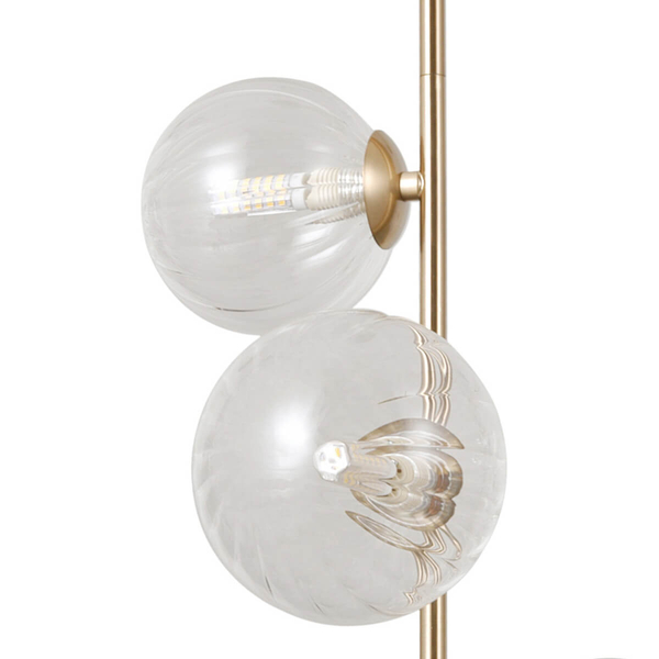 Kulista lampa sufitowa Toledo PND-40717-3-HBR szklana złoty przezroczysty