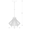 Wisząca lampa metalowa Dolia  A8080-GLD Zumaline druciana złota