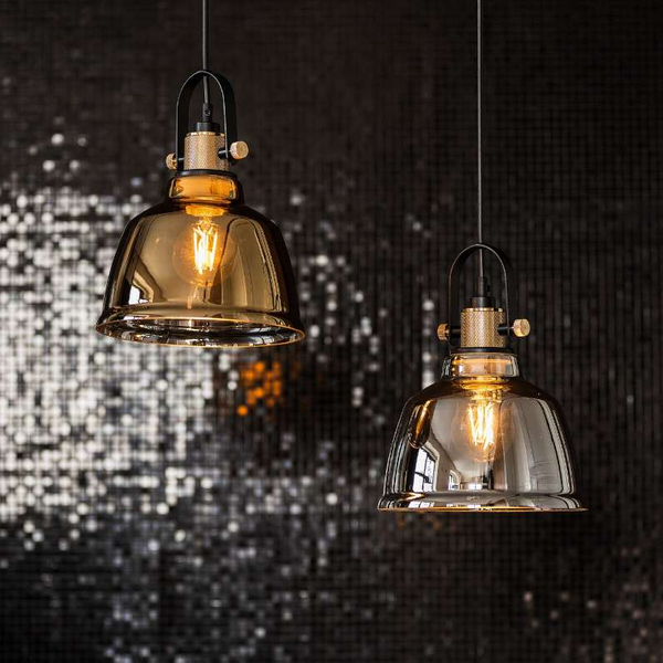 Wisząca LAMPA regulowana AMALFI 9153 Nowodvorski szklana OPRAWA industrialny ZWIS ruchomy złoty