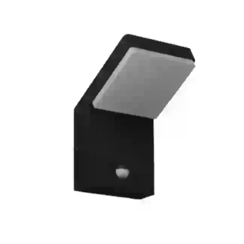 Ogrodowy kinkiet elewacyjny FISS czarny W0472 1xLED 20W 3000K IP65 z czujnikiem ruchu