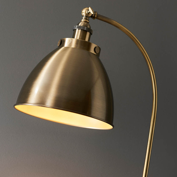 Podłogowa lampa do czytania Franklin 98748 regulowana mosiądz czarny