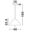 Jadalniana lampa wisząca CARAPARI LE44655 LED 17W 3000K biały