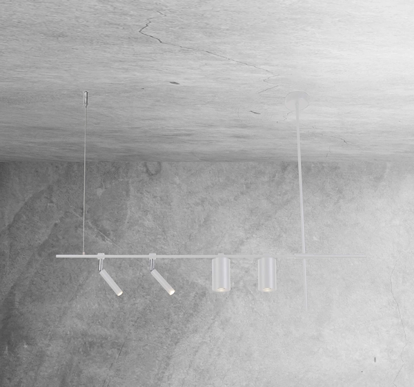 Wisząca LAMPA industrialna NAMASU 7927 Shilo regulowana OPRAWA metalowy ZWIS tuby białe