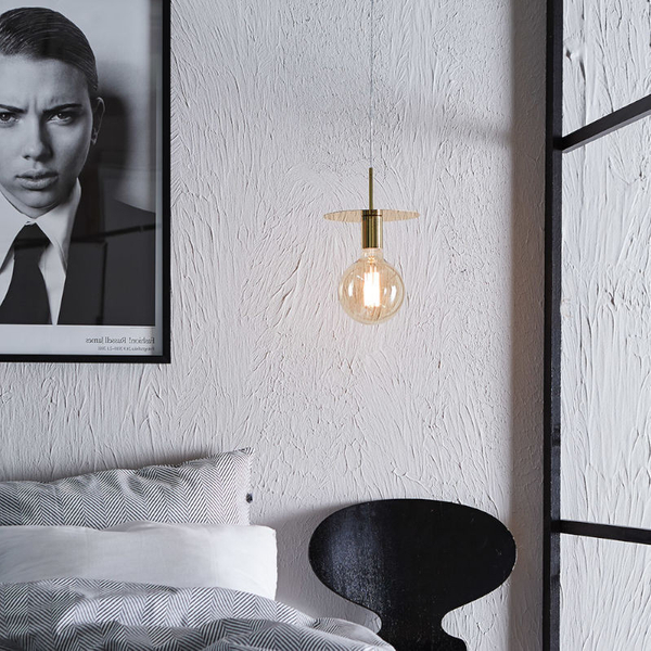 LAMPA wisząca DISC 106150 Markslojd metalowa OPRAWA zwis na przewodzie mosiądz