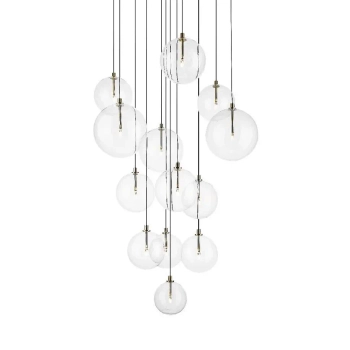 Molekułowa lampa wisząca MILAN P0606-13B-2GAC kulista złota