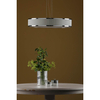 Okrągła lampa wisząca Alvaro ALV1733 materiałowa chrom kość słoniowa