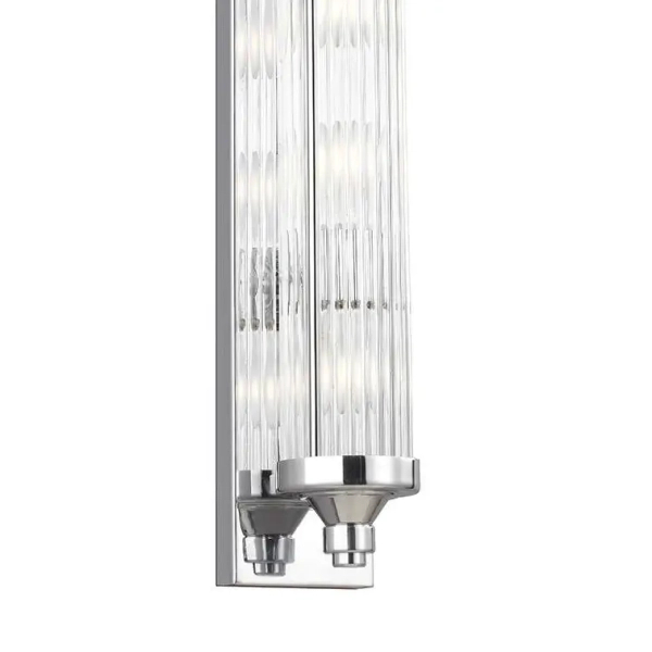 LAMPA ścienna Paulson FE-PAULSON-W4 Elstead FEISS metalowa OPRAWA kinkiet industrialny IP44 polerowany chrom przezroczysty
