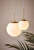Lampa wisząca Grant 2010553035 Nordlux kula ball biała