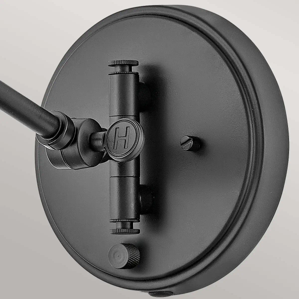 Naturalny kinkiet Arti HK-ARTI-1W-BK-BR rattan czarny mosiądz