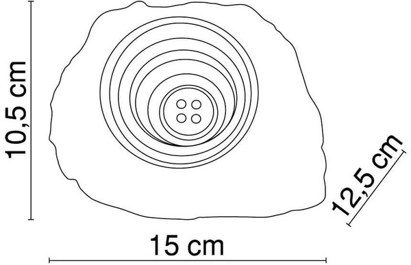 Dekoracyjna lampa zewnętrzna Solar szara LED 0,12W kamień