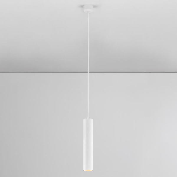 Wisząca lampa nad stół NAZCA LE44346 sopel tuba metalowa biała