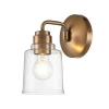 Ścienna lampa szklana Aivian KL-AIVIAN1-WBR industrialna mosiądz