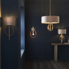 Zwisowa lampa z abażurem L&-195211 Light& na łańcuchu antyczne złoto