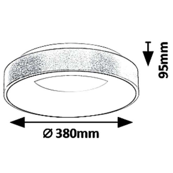 LAMPA plafon CARMELLA 5052 Rabalux okrągła OPRAWA metalowa LED 30W 4000K sufitowa złota biała