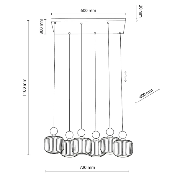 Salonowa lampa wisząca Ballo 11052 drewniana kulista biała beżowa
