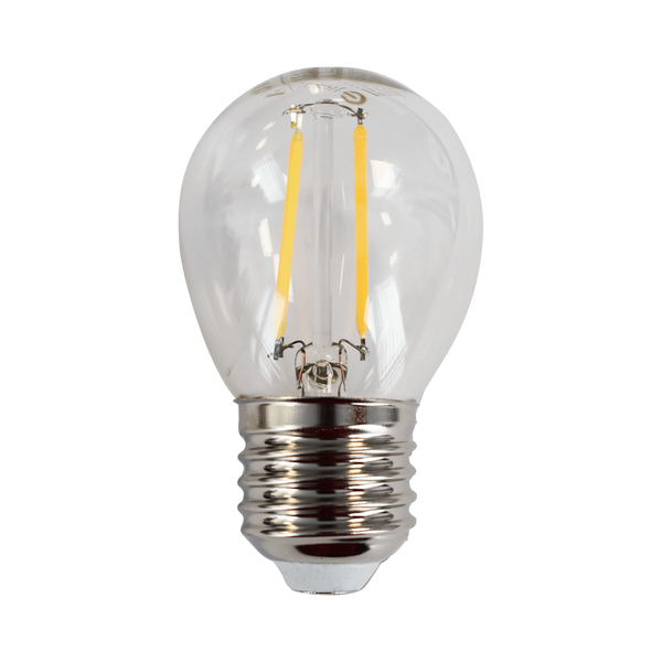 Żarówka filamentowa LED 2W E27 G45 2700K biała ciepła