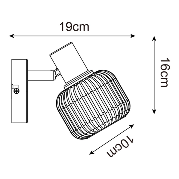 Sufitowa lampa Stem R5021009A-1R Zumaline regulowana biały czarny