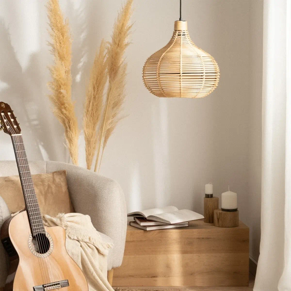 Lampa ekologiczna Boho ABR-LW16-BH-E27 Abruzzo wisząca brązowa