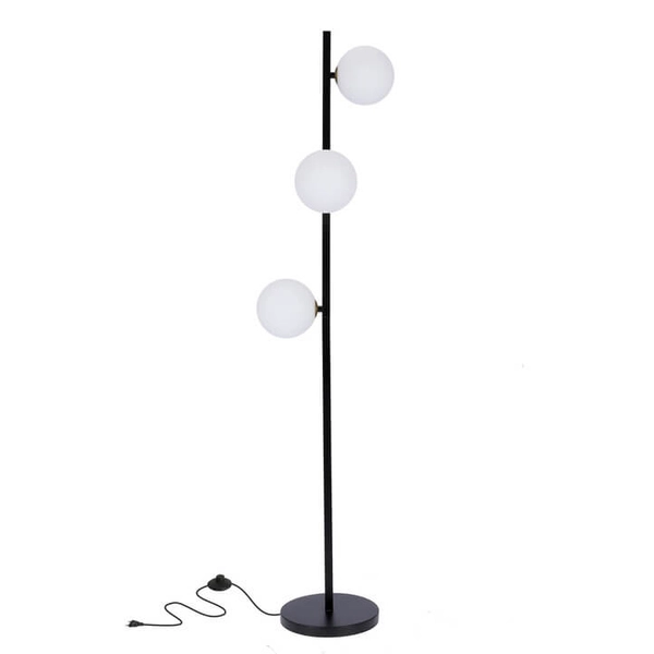 Stojąca lampa podłogowa Kama szklane kule do salonu