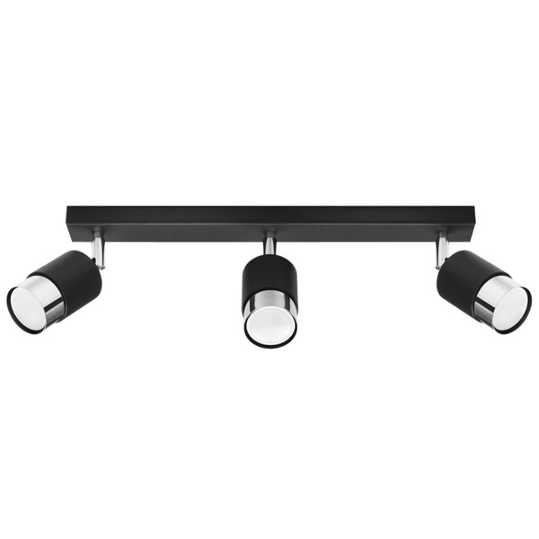 3-punktowa lampa sufitowa SL.1066 do kuchni czarna chrom
