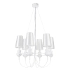 Żyrandol glamour Queen ST-7105-6S white Step pałacowy do salonu biały