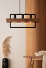 Industrialna lampa wisząca Robin 32217 drewniana czarna