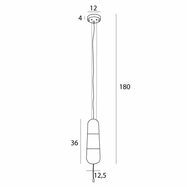 Wisząca lampa Mauri P0590 do jadalni przydymiona czarna