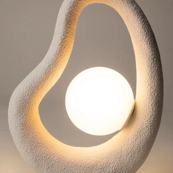Nocna lampa do sypialni Opus MOD380TL-01W kula biała