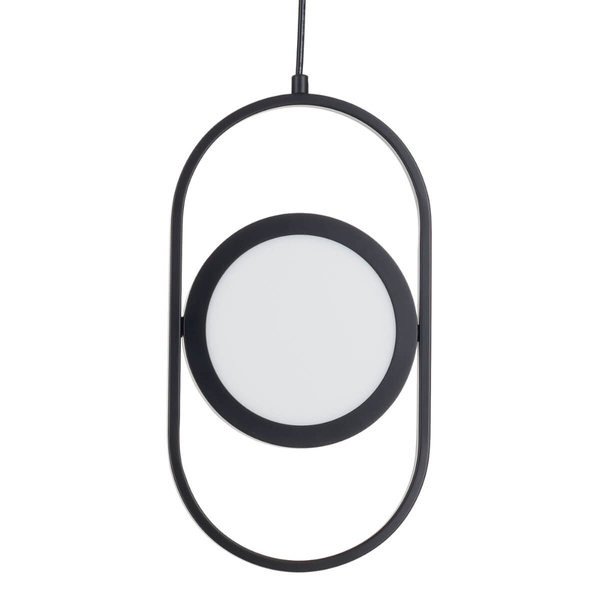 Salonowa lampa wisząca Elipse 60217A-S LED 12W 3000K okrągła czarny mat