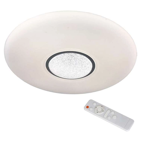 Plafon LAMPA sufitowa VELA ML4401 Milagro okrągła OPRAWA z pilotem LED 24W 3000K - 6000K kryształki białe