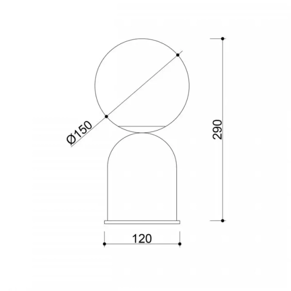 Stołowa lampka Art. Deco LUOTI LUS11313P1 szklana biała granatowa G9 12W kula z wtyczką