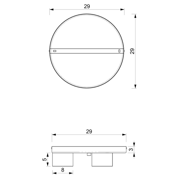 Biała lampa sufitowa Dixie minimalistyczna do gabinetu