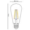 Żarówka vintage 11399A filament E27 ST64 LED 7W 2700K 720lm