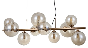 Wisząca lampa Canello PND-406007-10-HBR stylowa mosiężna