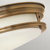 Szklana lampa sufitowa QN-HADRIAN-FS-BR-OPAL brązowy