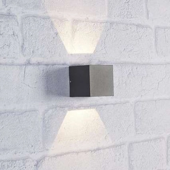 Zewnętrzna LAMPA ścienna ARGOS 106521 Markslojd elewacyjna OPRAWA kinkiet LED 4W 3000K IP44 outdoor kostka cube grafitowa