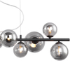 Loftowa lampa wisząca Riha 56133-9H kule do jadalni ball czarna przydymiona