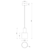 Lampa zwisająca Agudo 319400141 Trio regulowana wysokość szary