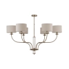 Żyrandol z abażurami Masimo MAS-ZW-6 (T) do jadalni mosiądz beżowy