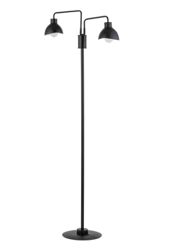 Industrialna lampa podłogowa Holi do salonu stojąca czarna