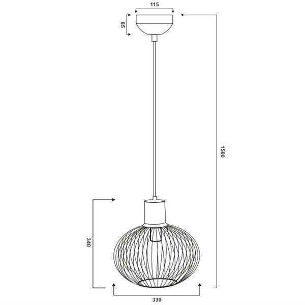 Kuchenna lampa wisząca GILA 365790166 Trio zwis druciak beżowa