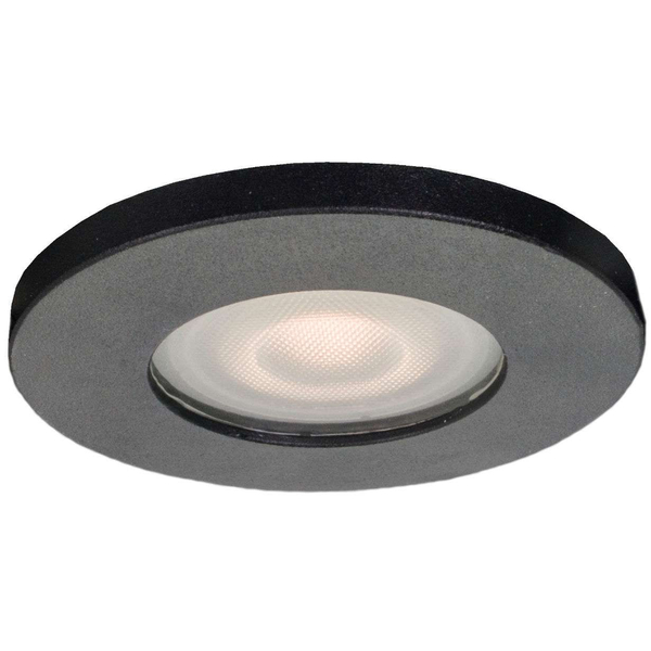 Oczko LAMPA sufitowa LAGOS LP-440/1RS BK Light Prestige okrągła OPRAWA podtynkowa WPUST metalowy IP65 czarny