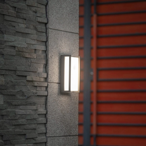 Tarasowy kinkiet ścienny QUBO 5193013118 LED 17,3W 4000K IP54 loftowy szary