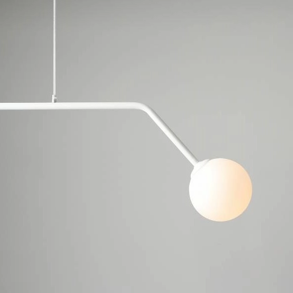 Modernistyczna lampa wisząca PURE 1064H Aldex szklane kule zwis biały