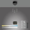 Lampa wisząca sterowana pilotem Q-STRETTO czarna 2657-18 2xLED 20W 2200-5000K góra-dół