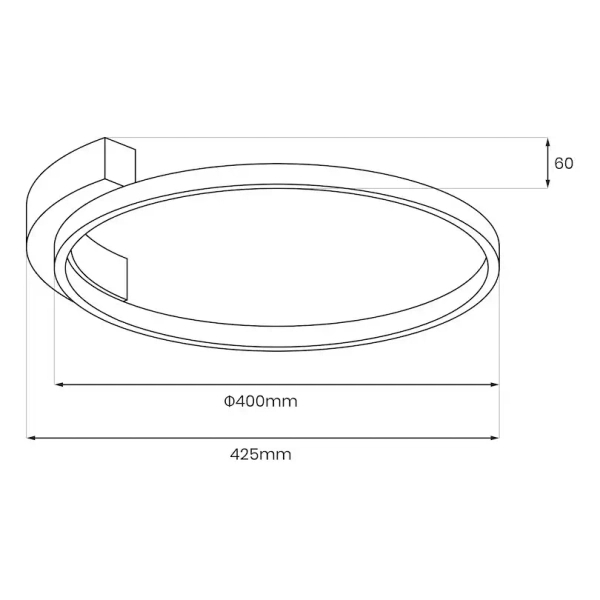 Pierścieniowa sufitowa lampa Luna ML1843 LED 18W 4000K ring czarny